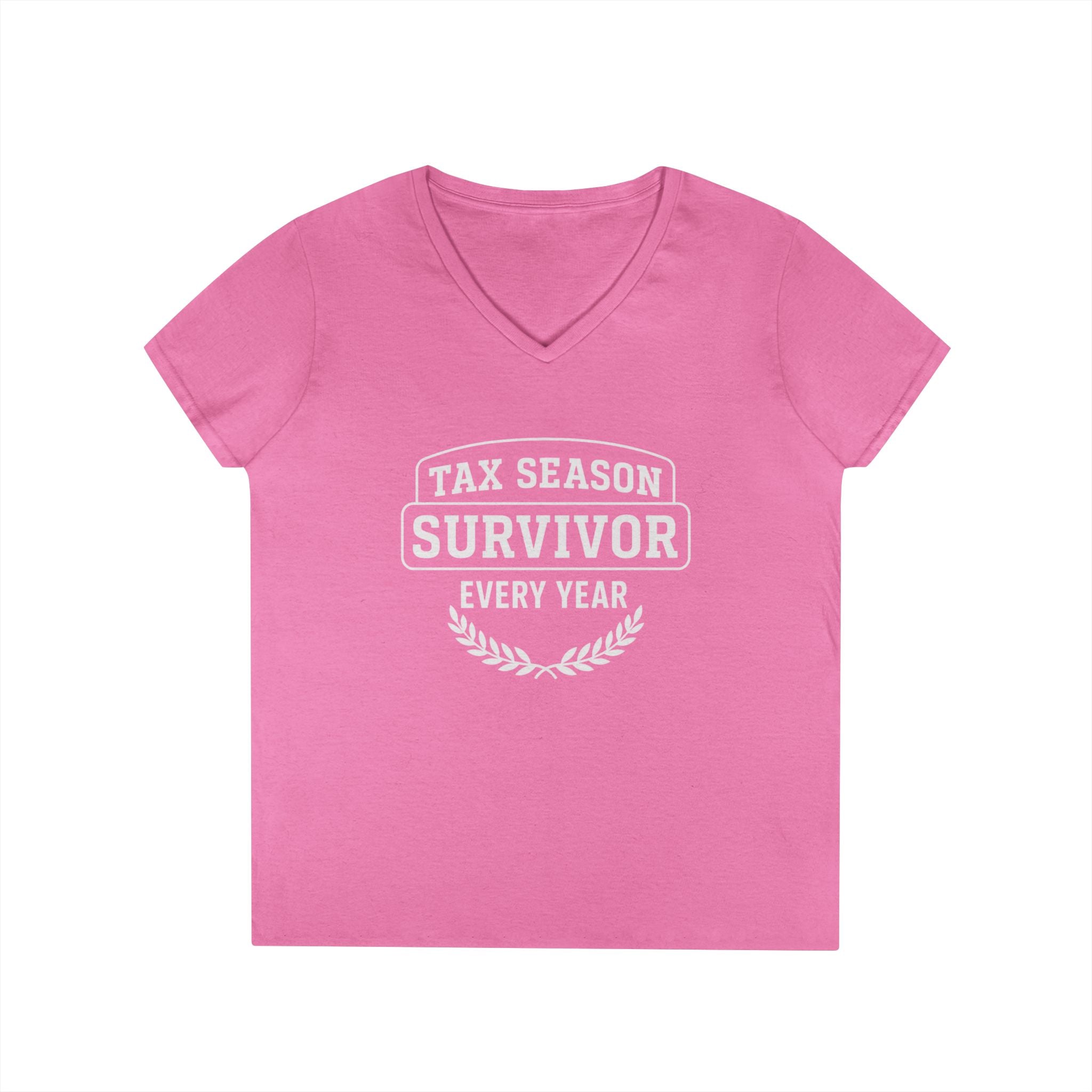 Tax Season Survivor Ladies' V-Neck T-Shirt