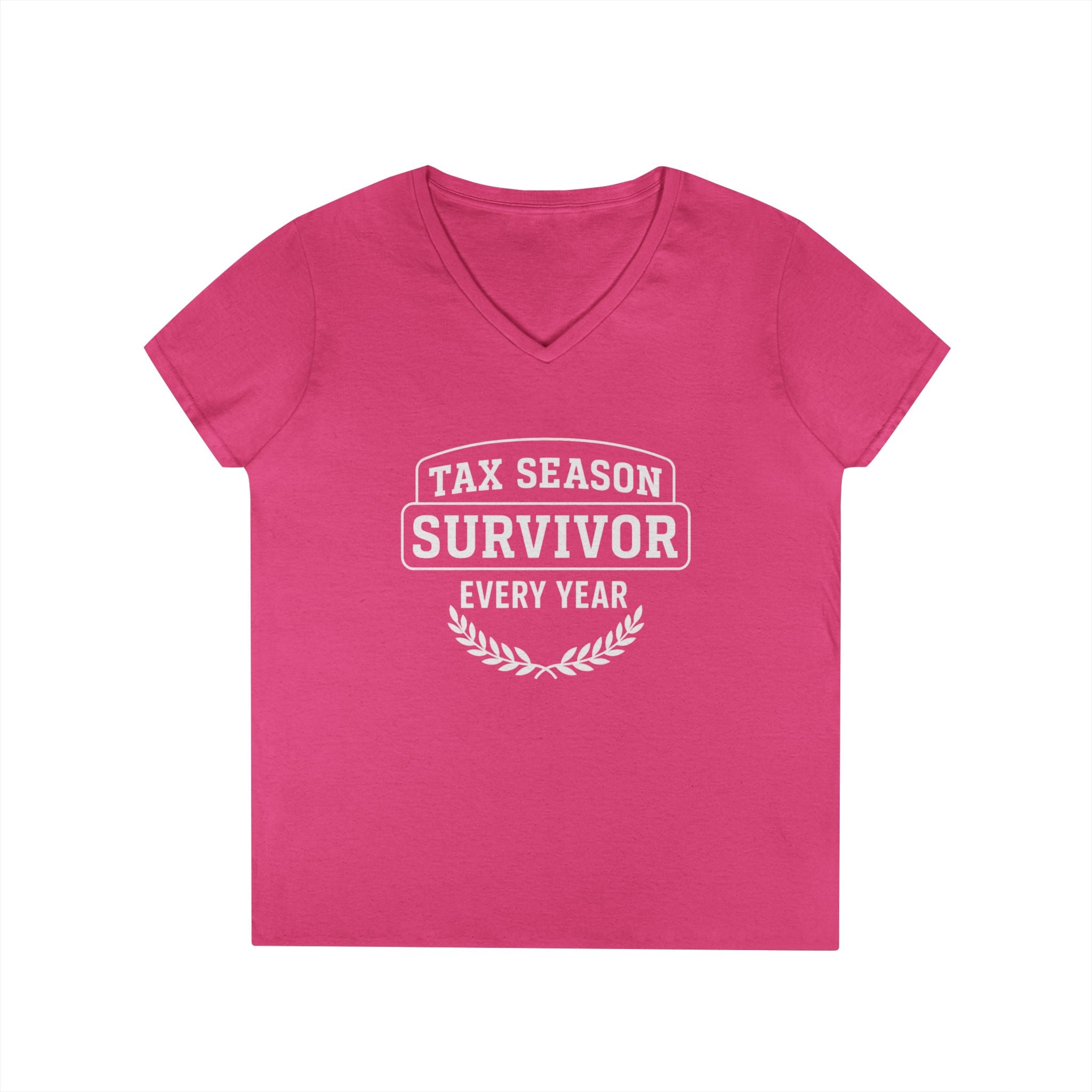 Tax Season Survivor Ladies' V-Neck T-Shirt