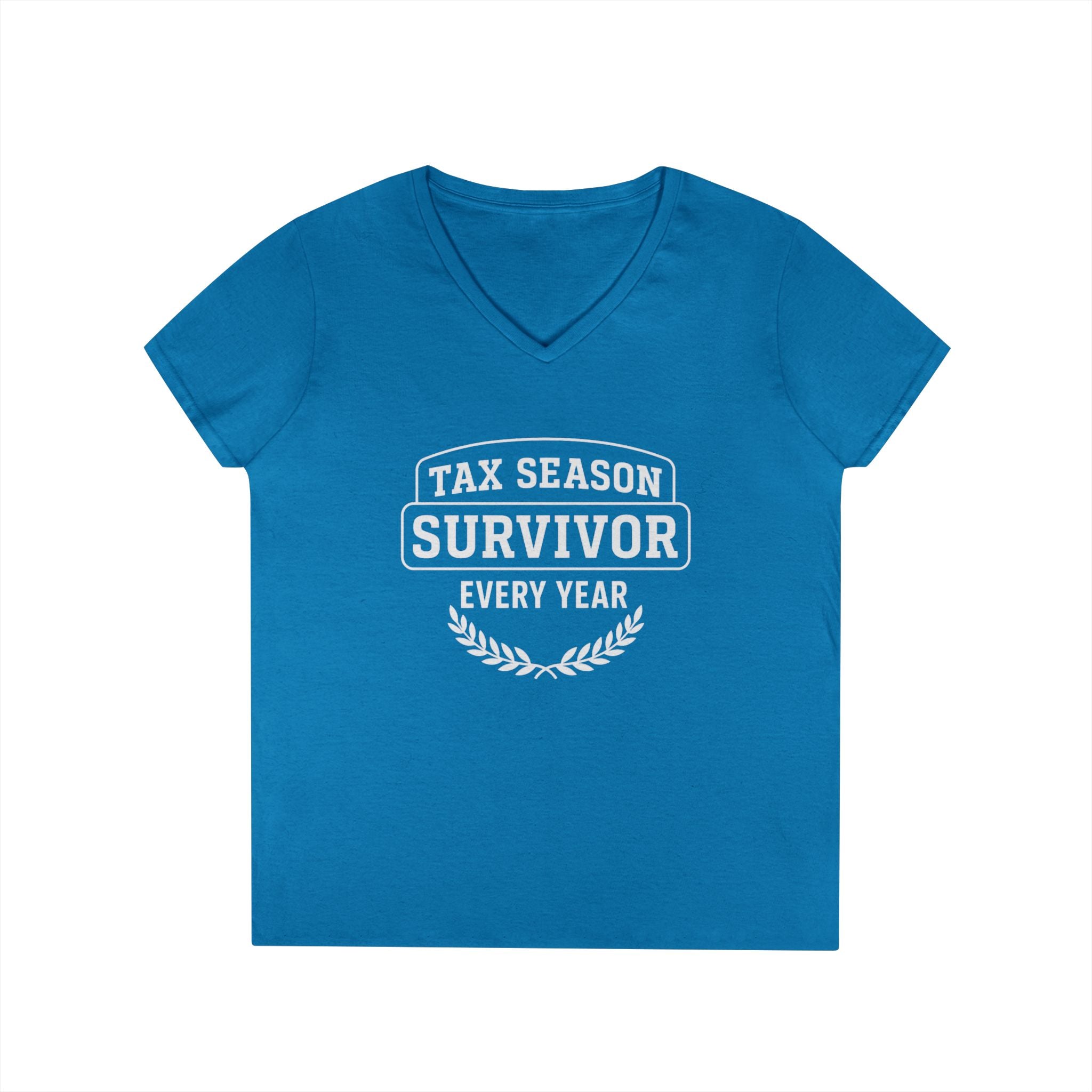 Tax Season Survivor Ladies' V-Neck T-Shirt