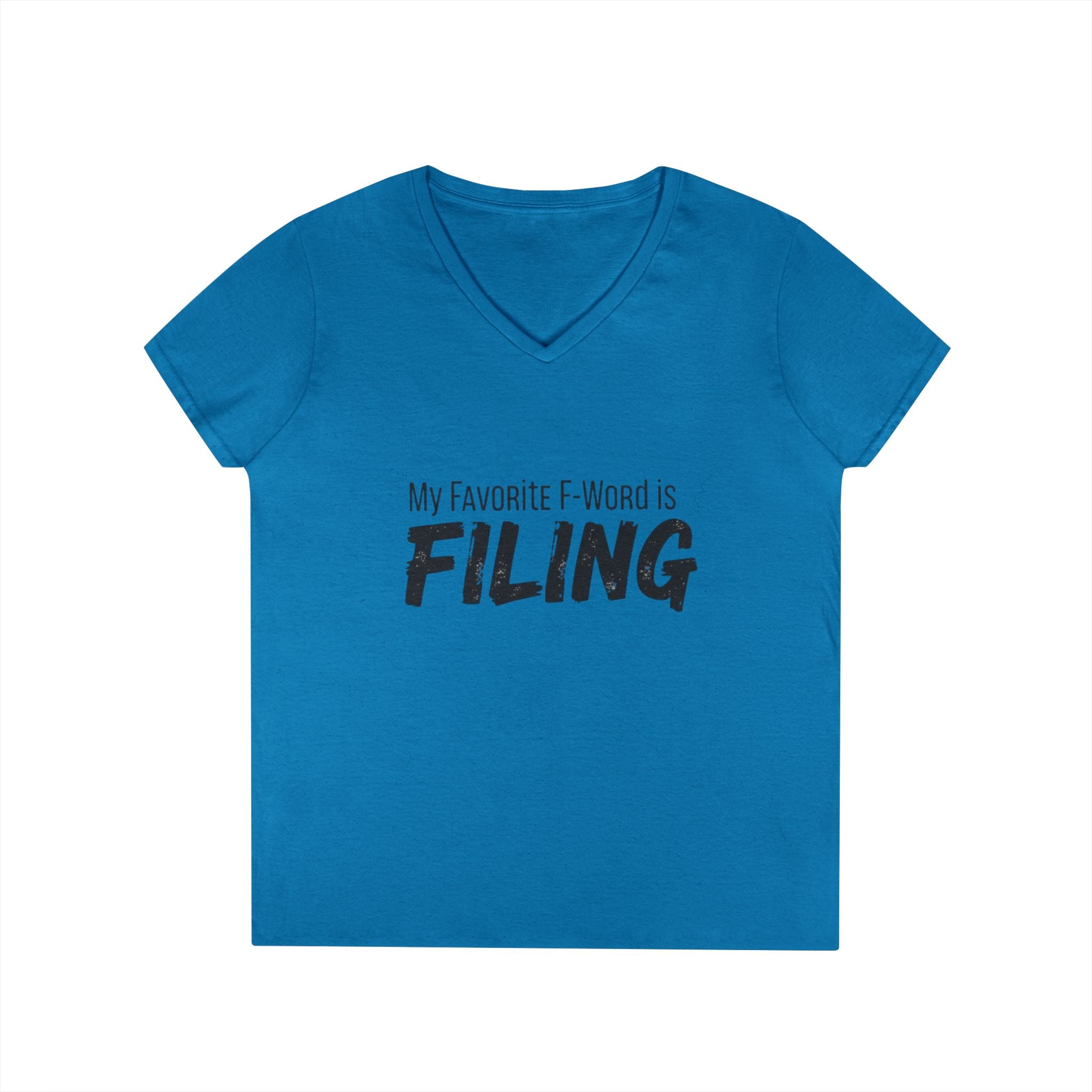 Funny Filing V-Neck T-Shirt,