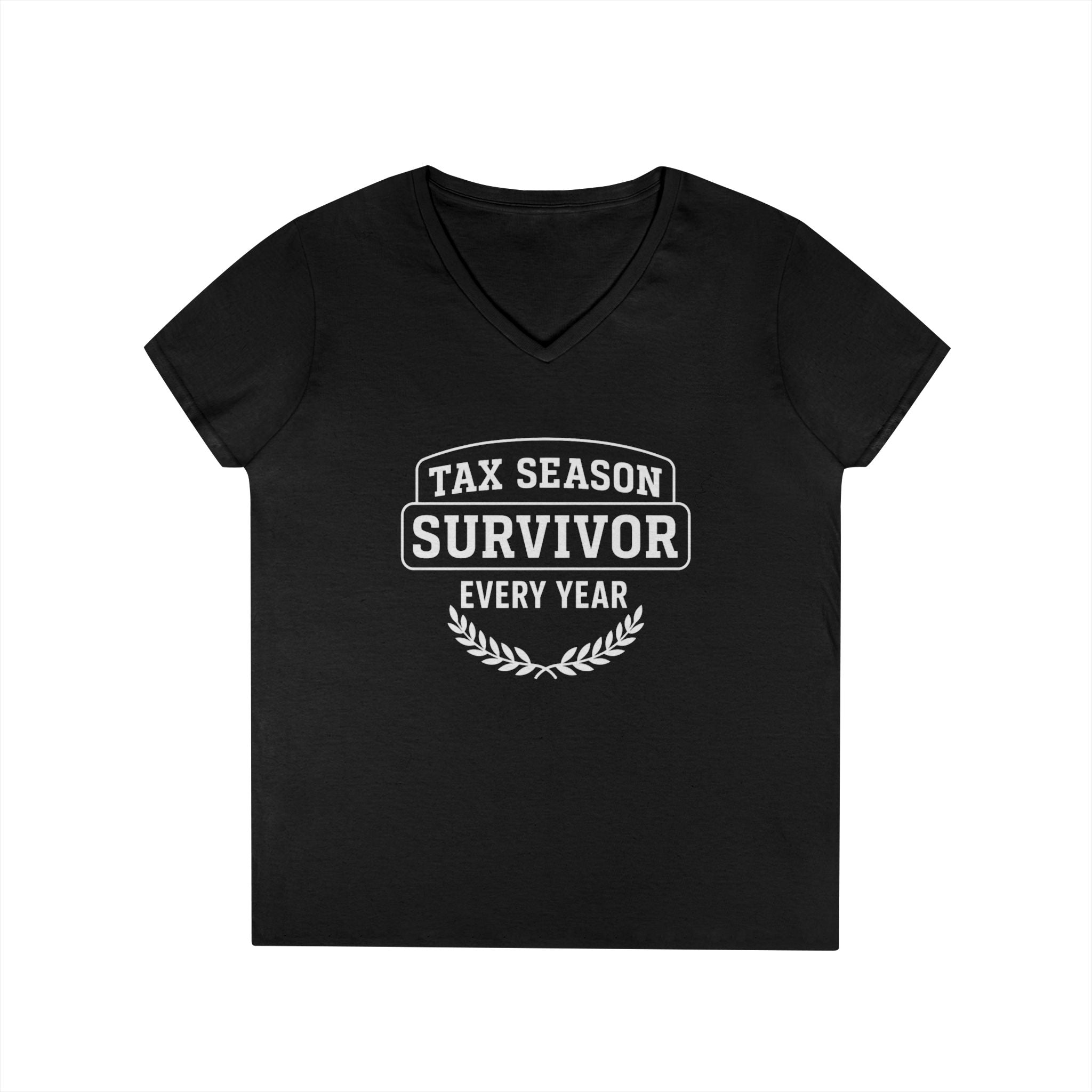 Tax Season Survivor Ladies' V-Neck T-Shirt