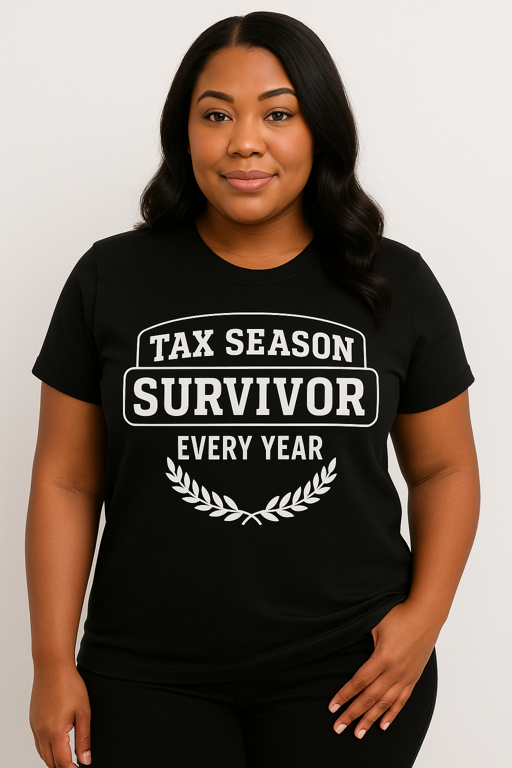 Tax Season Survivor Ladies' V-Neck T-Shirt