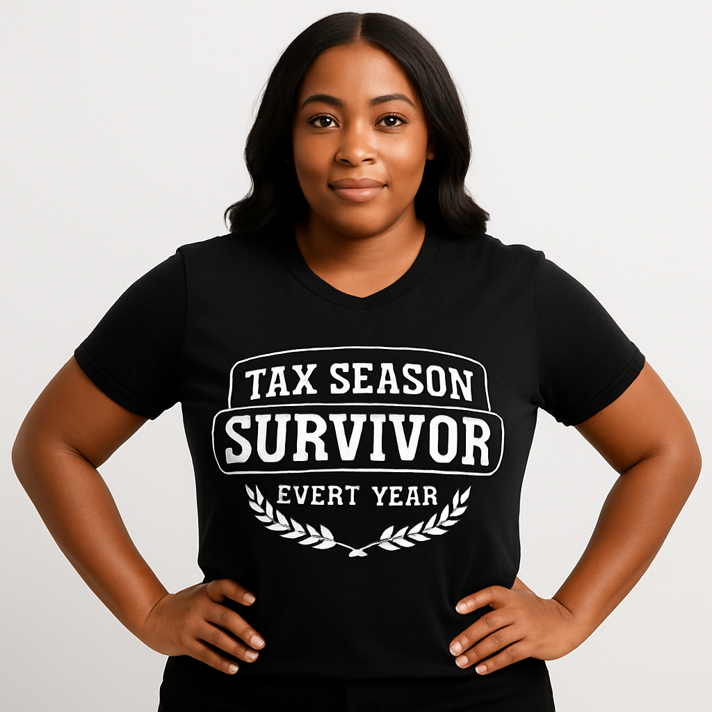 Tax Season Survivor Ladies' V-Neck T-Shirt