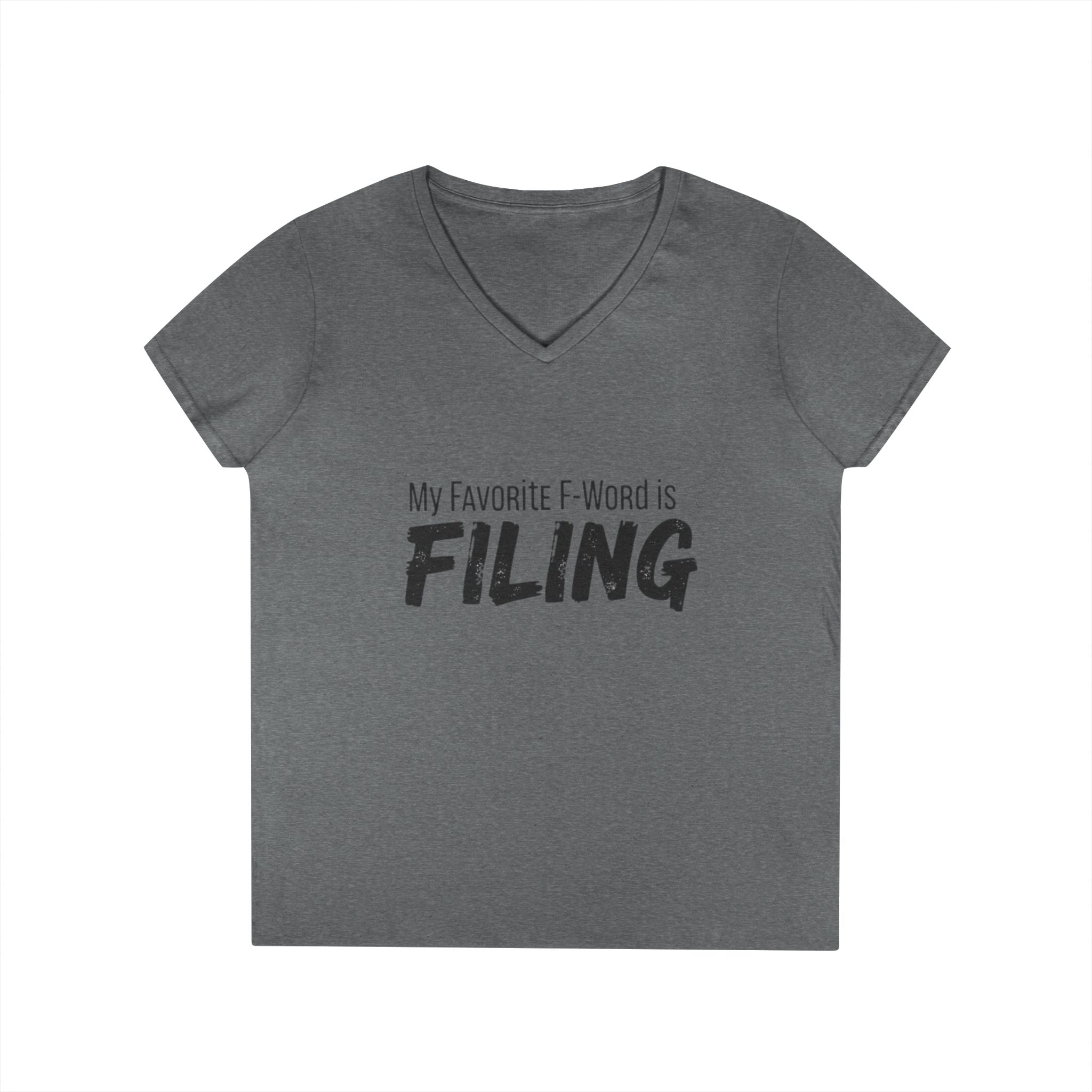 Funny Filing V-Neck T-Shirt,
