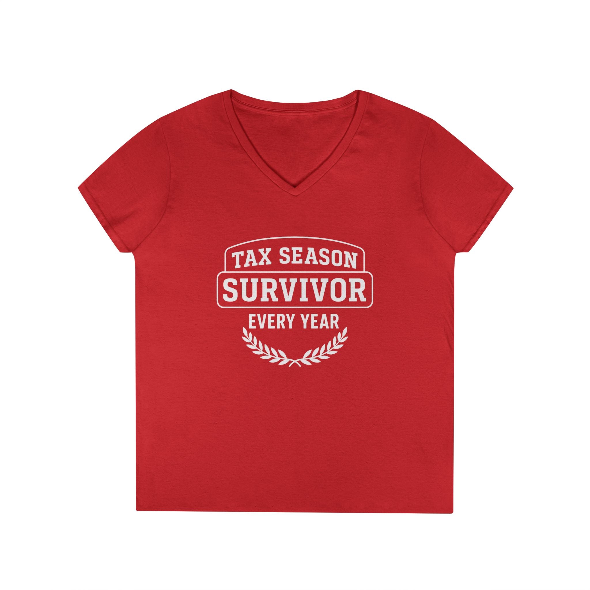 Tax Season Survivor Ladies' V-Neck T-Shirt